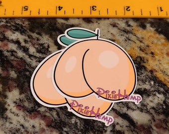 Peachy booty sticker.