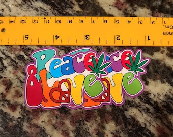 2 Pixiehemp Peace & Love stickers.