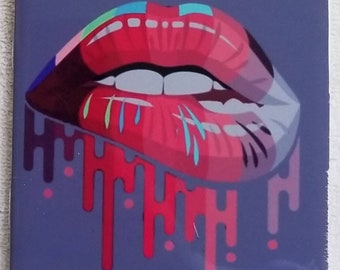 Ceramic tile Painted Lips