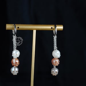 skull carved pearl earring hook  only one in stock （special offer for old customer)
