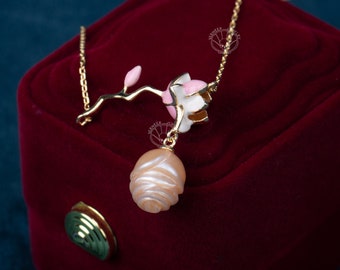 Collar de perlas talladas, Perla de agua dulce rosa, 9-11mm, hecho a mano, collar de oro recubierto de plata 925, regalo nupcial para boda