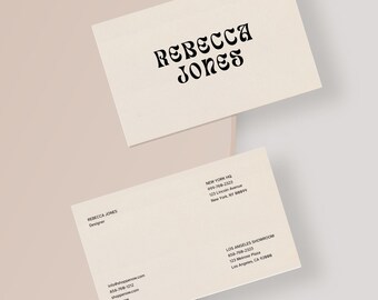 Neutral Business Card Template, Instant Download, Printable Business Card Template, DIY Calling Card, Editable Card, Canva Template