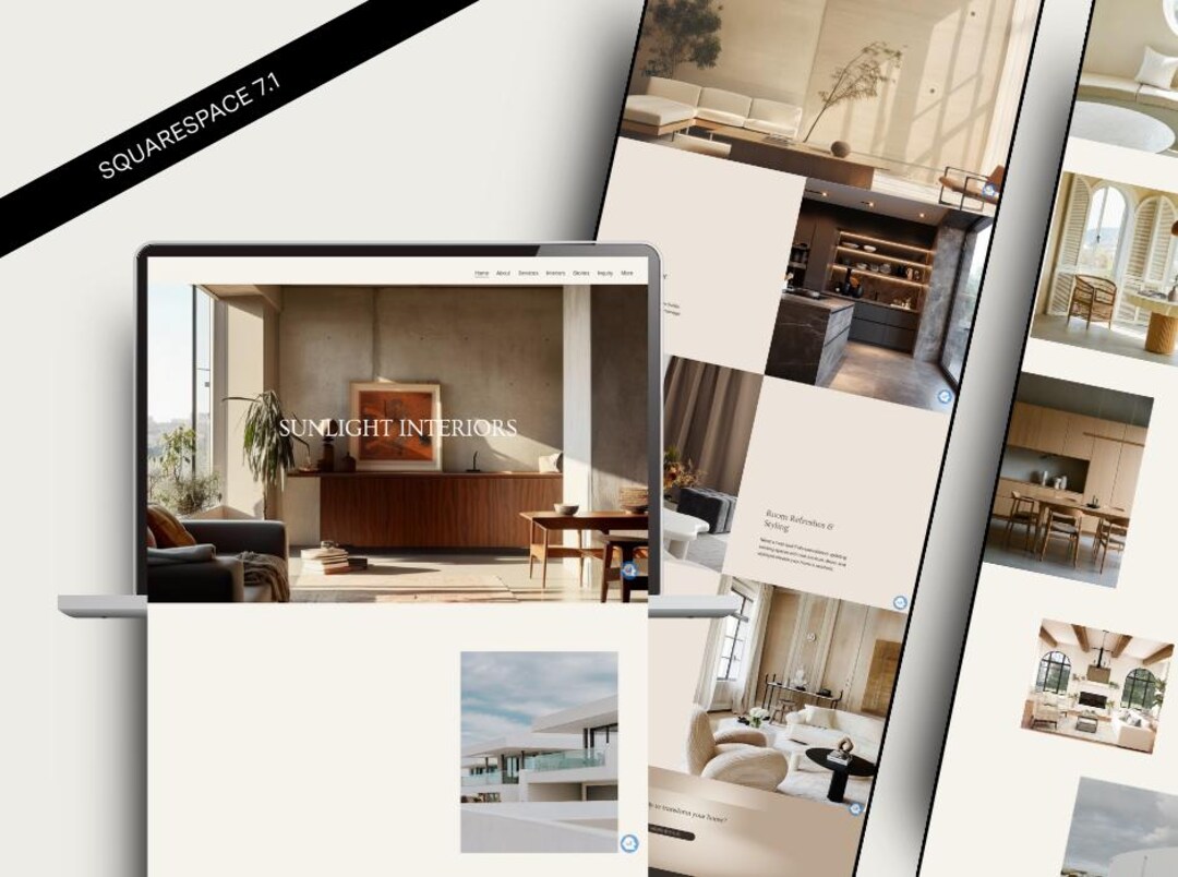 Squarespace Template for Creative Agency, Virtual Assistant Website