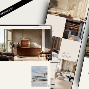 Squarespace Template for Creative Agency, Virtual Assistant Website, Beige Squarespace 7.1 Template, Premium Squarespace Website