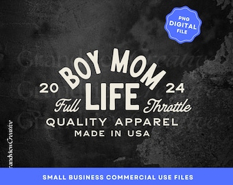 Boy Mom Life PNG Digital File, Raising Boys Mom PNG, T-Shirt Graphic Design, POD Design, Boy Mama png Design