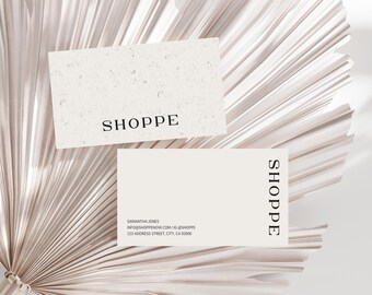 Beige Shop Business Card Template, Instant Download, Printable Business Card Template, DIY Calling Card, Editable Card, Canva Template