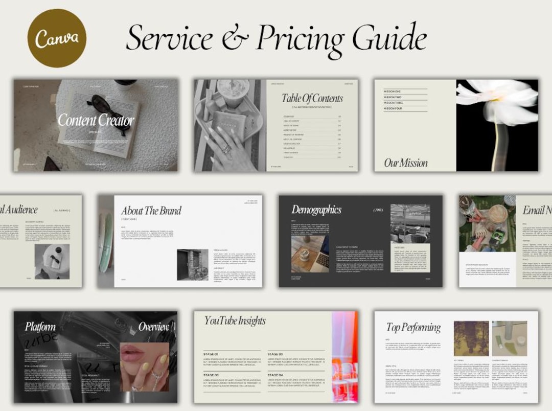 Services & Pricing Guide Client Brochure Template: Portfolio, Case ...