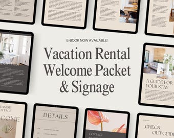 Airbnb Welcome Book Template Canva Host Bundle Kit, Interactive Digital Welcome Book Mobile & Printable Guidebook Host Template Welcome Pack