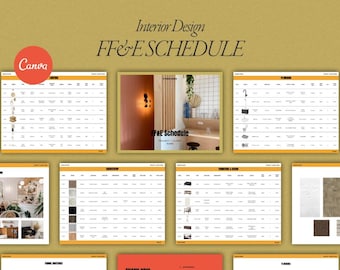 Interior Design Project Proposal & Mood Board Canva Template, Professional Template made for Interior Designers and Interior Architects