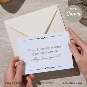 Officiant Proposal Card, It Would Be An Honor If You Would Marry Us, Will You Be Our Officiant, Will You Be Our Officiant, Wedding Proposal