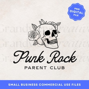 Punk Rock Parent Club PNG Digital File, Mothers Day PNG, T-Shirt Design Graphic Design, POD Design, Skull Rebel Parent Shirt Design