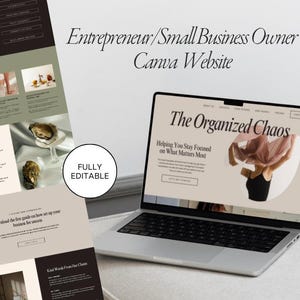 Canva Website Template for Coaches, Landing Page template, Life Coach Template, Coaching Program Service, Canva Website Template, Boho