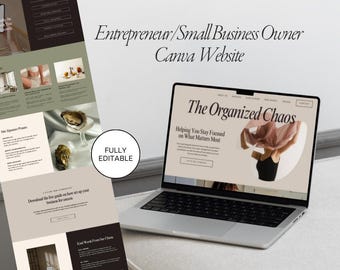 Canva Website Template for Coaches, Landing Page template, Life Coach Template, Coaching Program Service, Canva Website Template, Boho