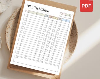 Monatlicher Bill Tracker. Bill Zahlung Checkliste Tracker. Druckbare Bill Pay Organizer. Bill Zahlung Tracker. Rechnungen Checkliste. Sofort Download