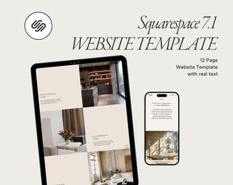 Squarespace Template for Coach, Online Coach, Healer, Therapist Website, Squarespace 7.1 Template, Squarespace Website Coach, Courses
