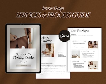 Interior Design Project Proposal & Mood Board Canva Template, Professional Template made for Interior Designers and Interior Architects