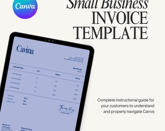 Aesthetic Small Business Service Payment Invoice, Receipt Template Modern Client Invoice, Editable Template, Invoice Tracker