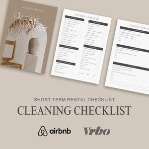 Airbnb Cleaning Checklist Editable Airbnb Canva Template Inventory Checklist Airbnb Cleaning List Vacation Rental Housekeeping Checklist