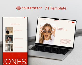 Bold Squarespace Website Template for Agency, Sales Page Template, Social Media Manager Website, Virtual Assistant Website, VAs