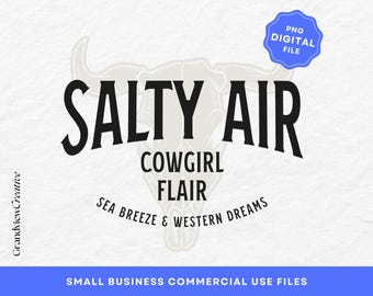 Kustnära cowgirl salt luft PNG digital fil, cowgirl stil PNG, western cowboy t-shirt design grafisk design, POD design