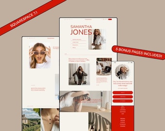 Squarespace Template for Marketing Agency, Squarespace 7.1 Template, Social Media Manager Website Template, Agency Website, Consulting Site