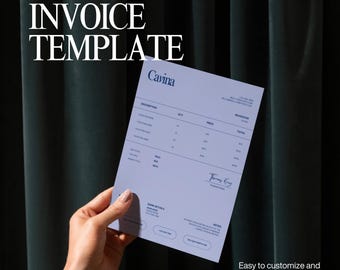 Invoice Template, Small Business Service Payment Invoice, Receipt Template Modern Client Invoice, Editable Template, Invoice Tracker