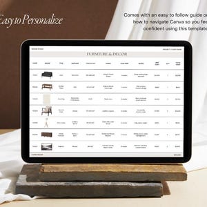 FF&E Schedule Canva Template, Furniture, Fixture and Finishes Schedule Interior Design, Lighting Schedule, Hardware Schedule