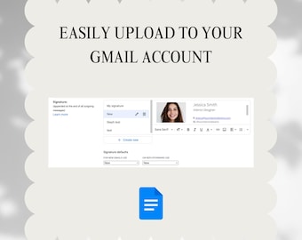 Plantilla de firma de Gmail, plantilla de firma de correo electrónico profesional, firma de correo electrónico de Gmail, firma de Outlook, firma de correo electrónico para pequeñas empresas