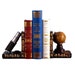 Globe and Telescope Bookends Shelf Tidy Book Ends - Heavy Vintage Storage Hipster Office Study CDs DVDs Exploration Gifts 