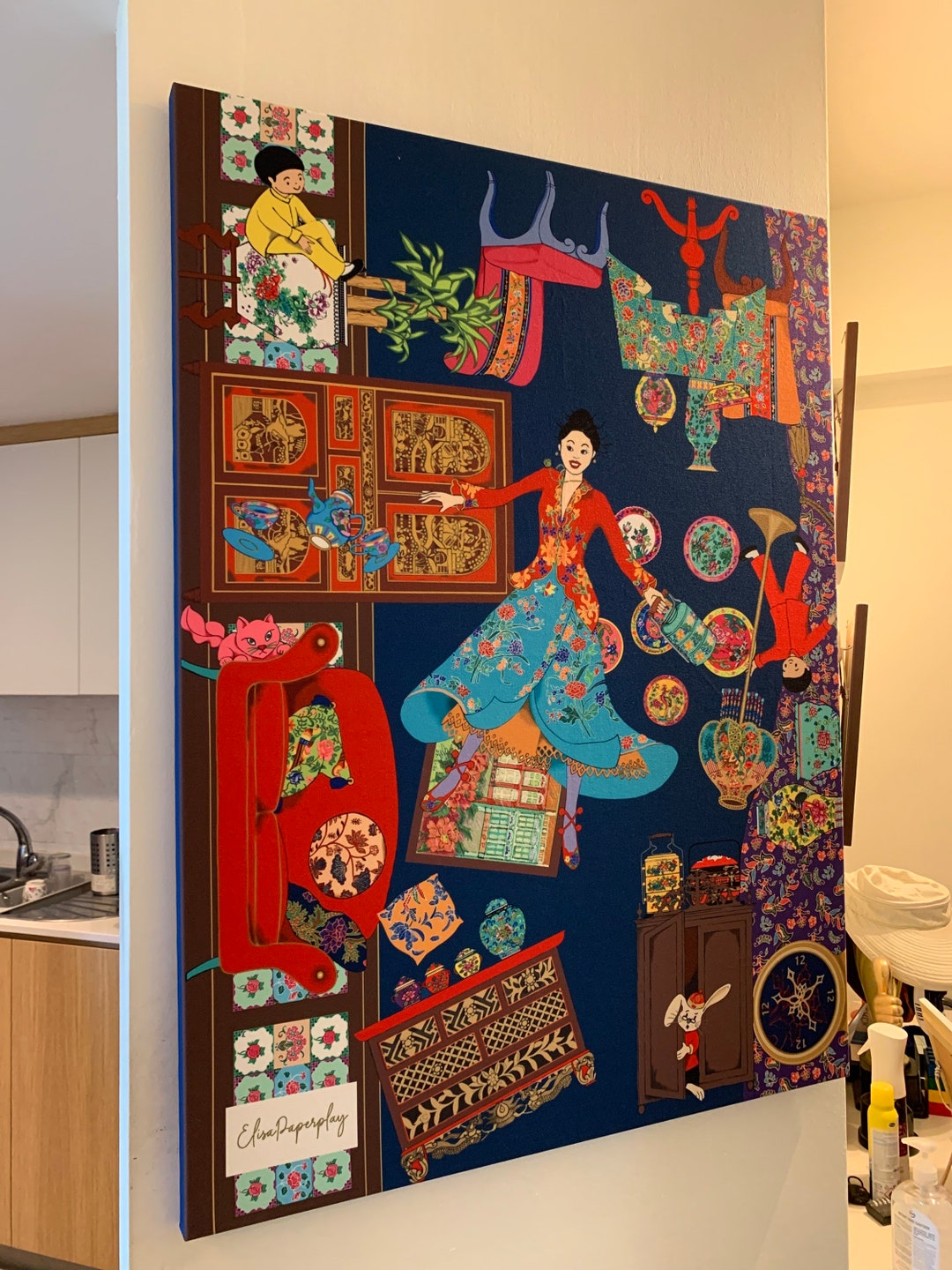 Alice Fabric wall Decor Without Frame Etsy