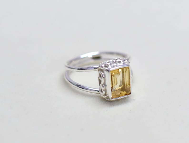 Boho Ring Silver Ring Citrine 5.5 US Silver Ring Birthstone Ring Christmas Sale Citrine Ring HANDMADE Ring Dainty Ring