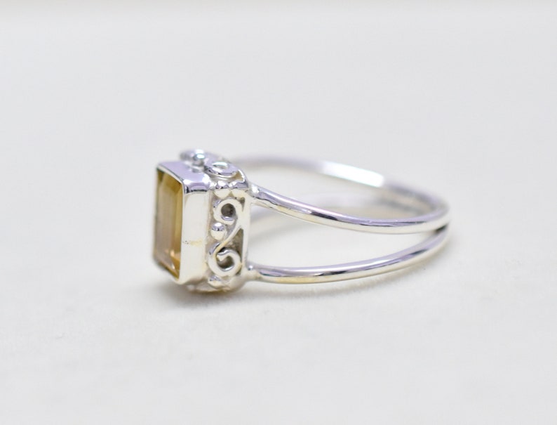 Boho Ring Silver Ring Citrine 5.5 US Silver Ring Birthstone Ring Christmas Sale Citrine Ring HANDMADE Ring Dainty Ring