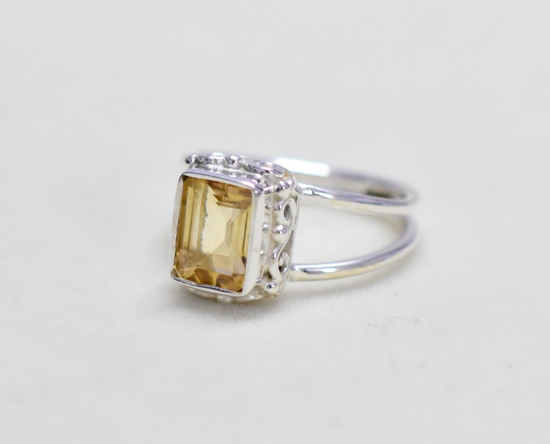 Boho Ring Silver Ring Citrine 5.5 US Silver Ring Birthstone Ring Christmas Sale Citrine Ring HANDMADE Ring Dainty Ring