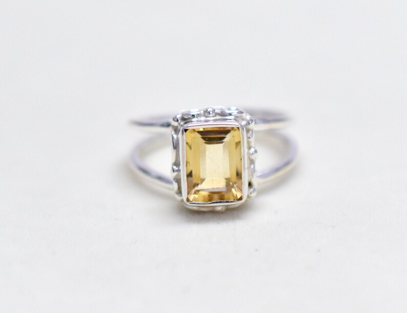 Boho Ring Silver Ring Citrine 5.5 US Silver Ring Birthstone Ring Christmas Sale Citrine Ring HANDMADE Ring Dainty Ring