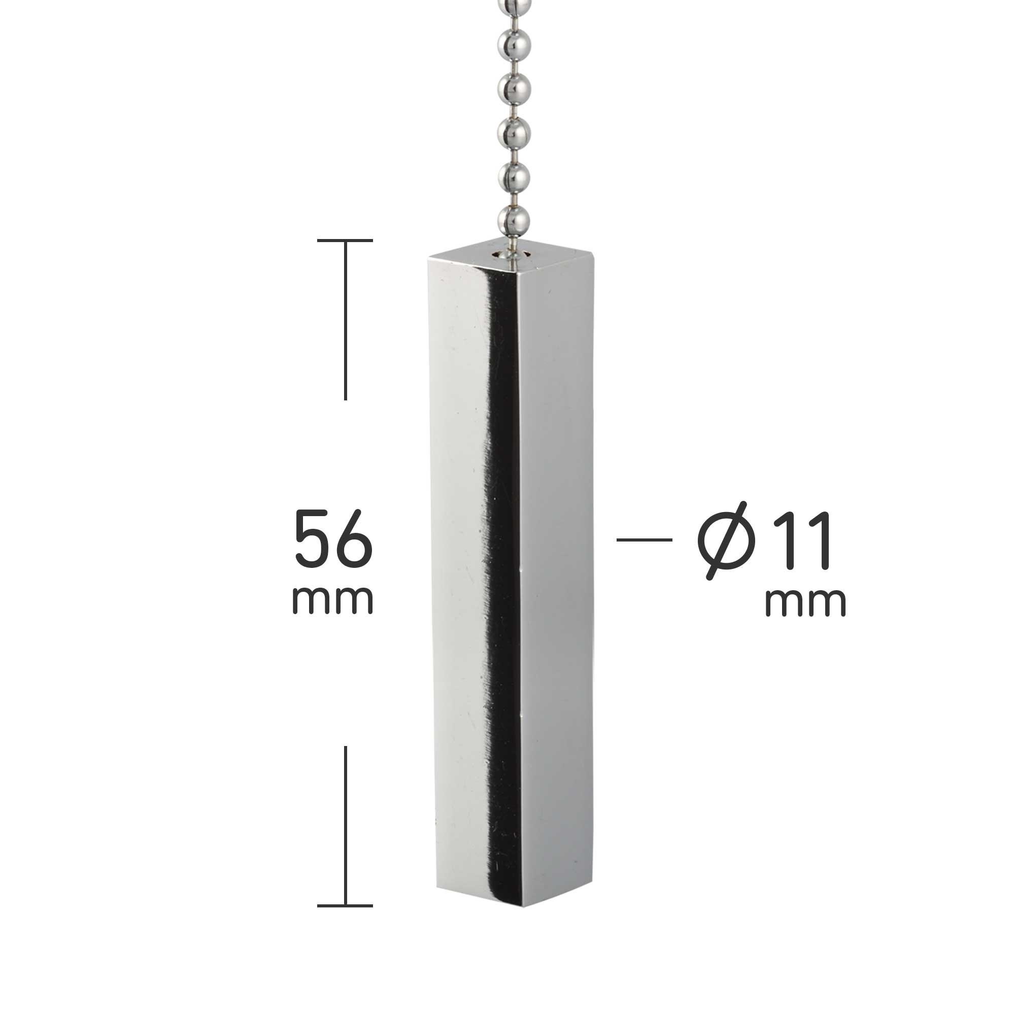 Elektek Premium Chrome Metal Bathroom Ceiling Light Lamp Pull Cord