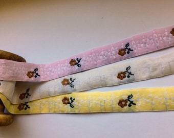 Biedermeier pattern 02-, weaving ribbon, by the meter, border, woven jacquard ribbon 100 % cotton cotton ribbon cotton ribbon decorative ribbon