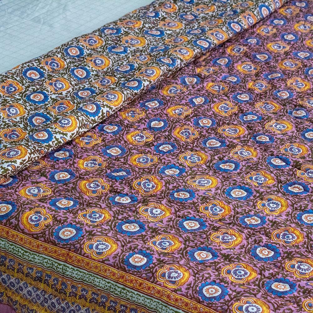 Ethnic Rajasthan Cotton Mulmul Double Bed Jaipuri Razai Quilt | Etsy