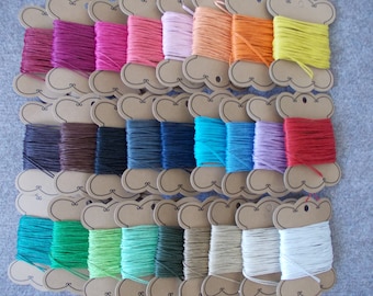 10 metres COTTON cord, 1mm thick string, crafting and jewellery making, ALL COLOURS