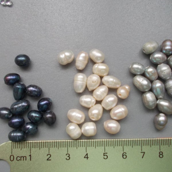 Pack of 1, 5 or 10 Natural Freshwater Pearl Beads,  for jewellery making