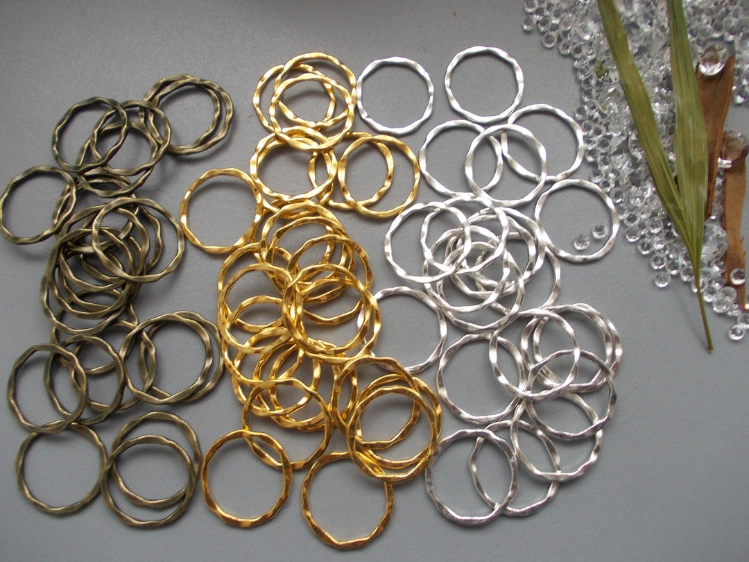 22mm ROUND RONDELLE Linking Rings, Pack of 10 Jewellery Making