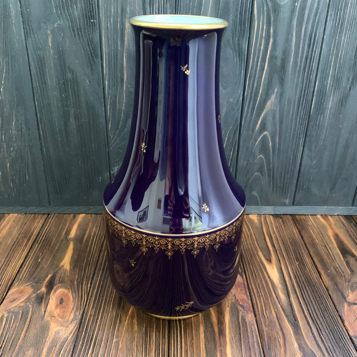 Original Sevres Sèvres porcelain vase cobalt blue Manufacture Etsy