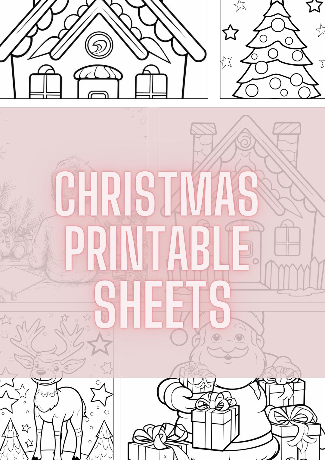 Pack of 10 Christmas Coloring Sheets Printable for Kids - Etsy