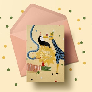 Card Auguri Jungle Party