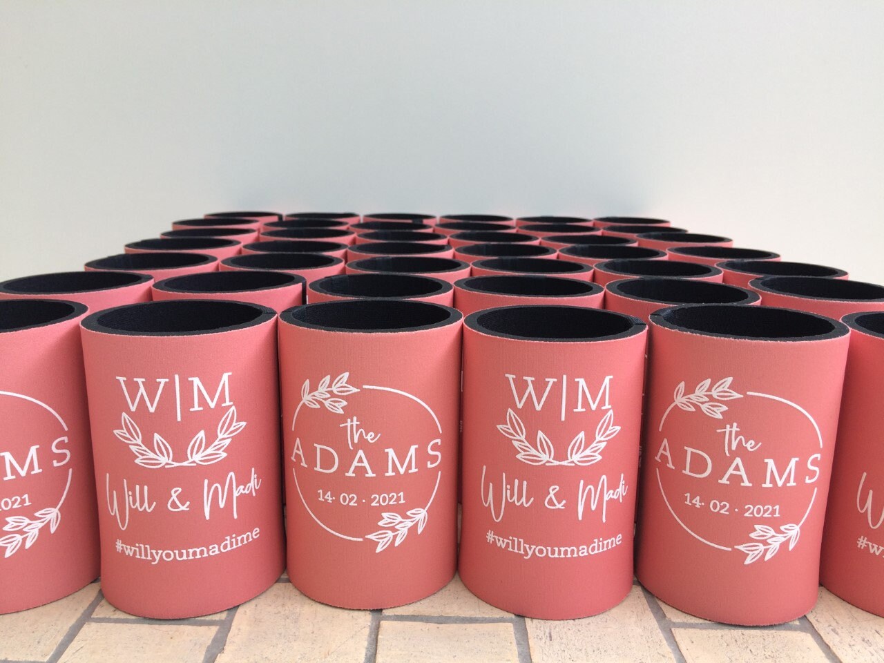 Wedding Stubby Holder. 5mm neoprene Wedding Stubby Holder with Etsy