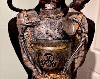 Post apocalyptic Raider air filtration rig.