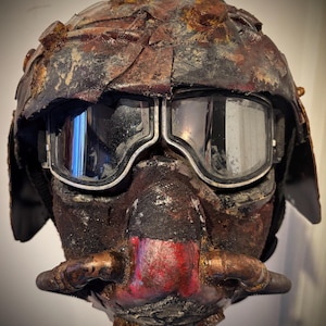 Post apocalyptic raider helmet rig