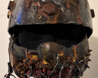 Post apocalyptic raider helmet rig
