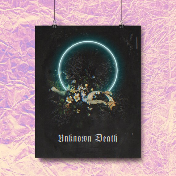Unknown Death Dark Theme Poster With A Message About Life Etsy