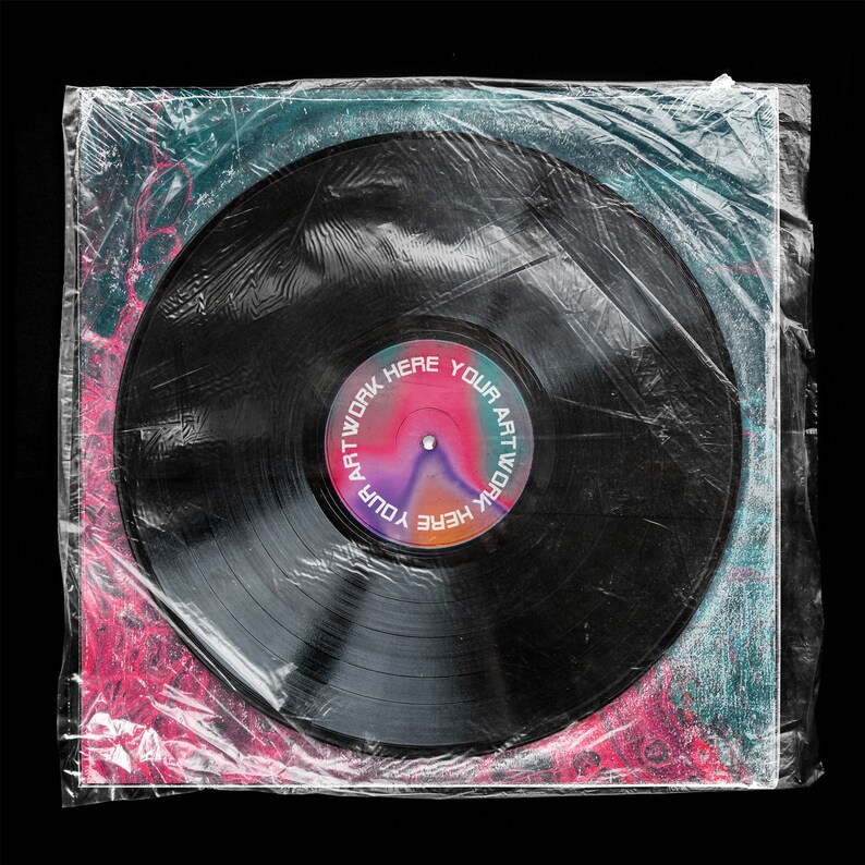 Download Vinyl Record Mockup PSD Photoshop / Wrinkled foil sleeve and | Etsy