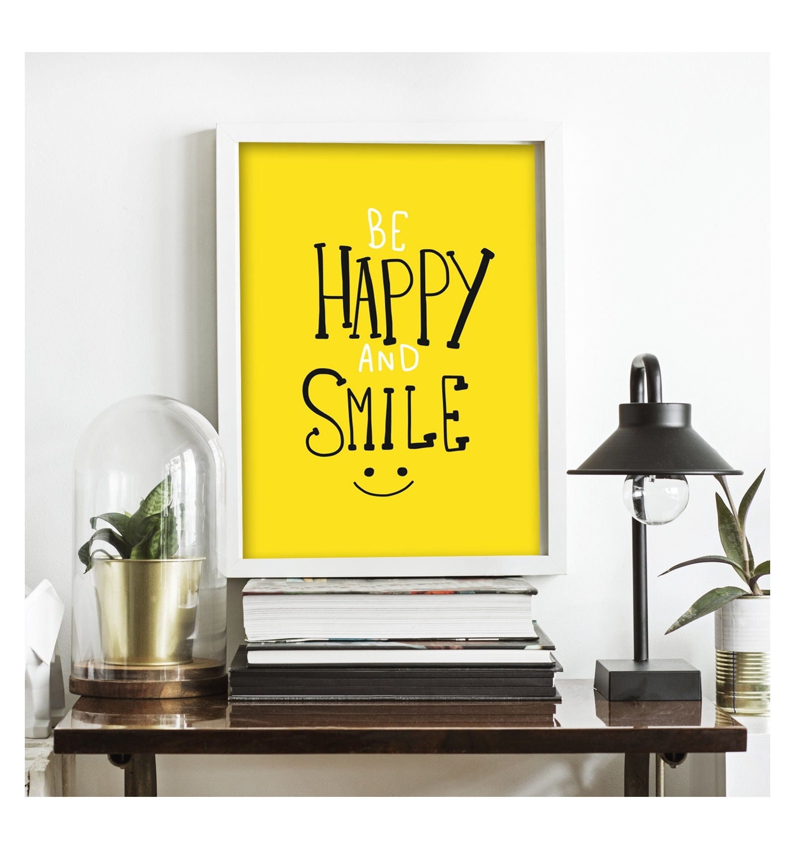 Happy Smile Wall Art Happy Wall Decor Smile Wall Decor Etsy